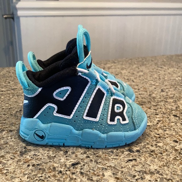 Size 4C Nike Air More Uptempo Light Aqua (TD) - Picture 1 of 11